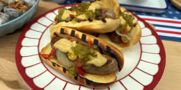 The Daly Family's Smash Cheeseburgers, Grilled Brats & Red, White and Blue Potato Salad