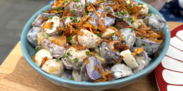 The Daly Family's Smash Cheeseburgers, Grilled Brats & Red, White and Blue Potato Salad