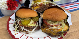 The Daly Family's Smash Cheeseburgers, Grilled Brats & Red, White and Blue Potato Salad