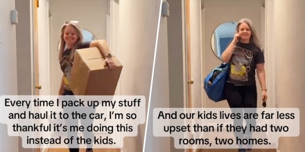 Divorced couple swap living in home