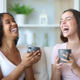 Friends laughing